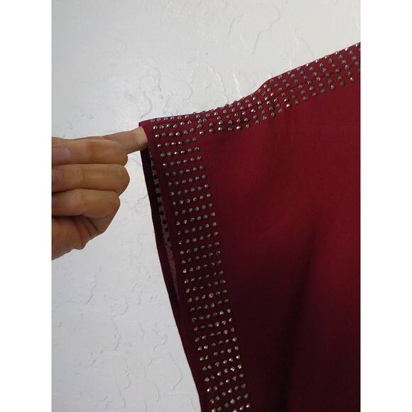 Poetry Pink Shift Pleated Tunic Dress Women size Small Studs Accent Short Sleeve - Picture 4 of 13